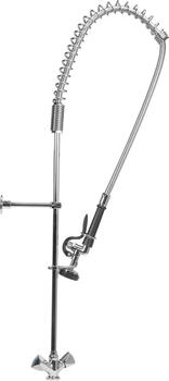Yato industriālais jaucējkrāns YG-30700, 122.5cm, misiņš, nerūsējošais tērauds 304, dušas galva, 1 atvere (YG-30700)