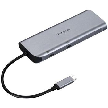 Targus Dual Video Mobile Dock DOCK427GL, 2xHDMI, 2xUSB-C, 2xUSB-A, 1GbE, 140W, 4K@60Hz, kompakta dokstacija (DOCK427GL)