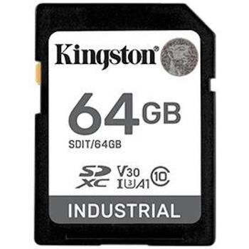 Kingston Карта памяти SDIT/64GB, 64 ГБ, microSDXC UHS-I, A1, V30, U3, 100 МБ/с, 80 МБ/с (SDIT/64GB)