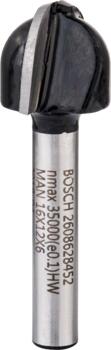 Padziļinājumu frēze 6 mm R1 8 mm, D 15,9 mm, Rokas frēzēm, malu frēzēm IELIEKTO GROPJU FRĒZE STANDARD FOR WOOD, 2608628452, BOSCH (2608628452)