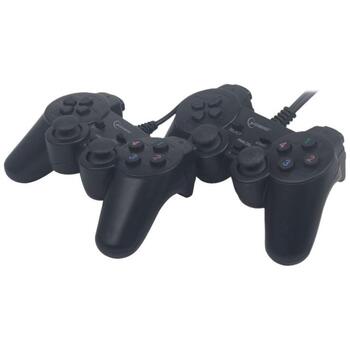 Gembird spēļu panelis JPD-UDV2-01, 2 USB, 10 pogas, 4 virzienu D-pad, 2 kursorsviras, vadu, 1,4m (JPD-UDV2-01)
