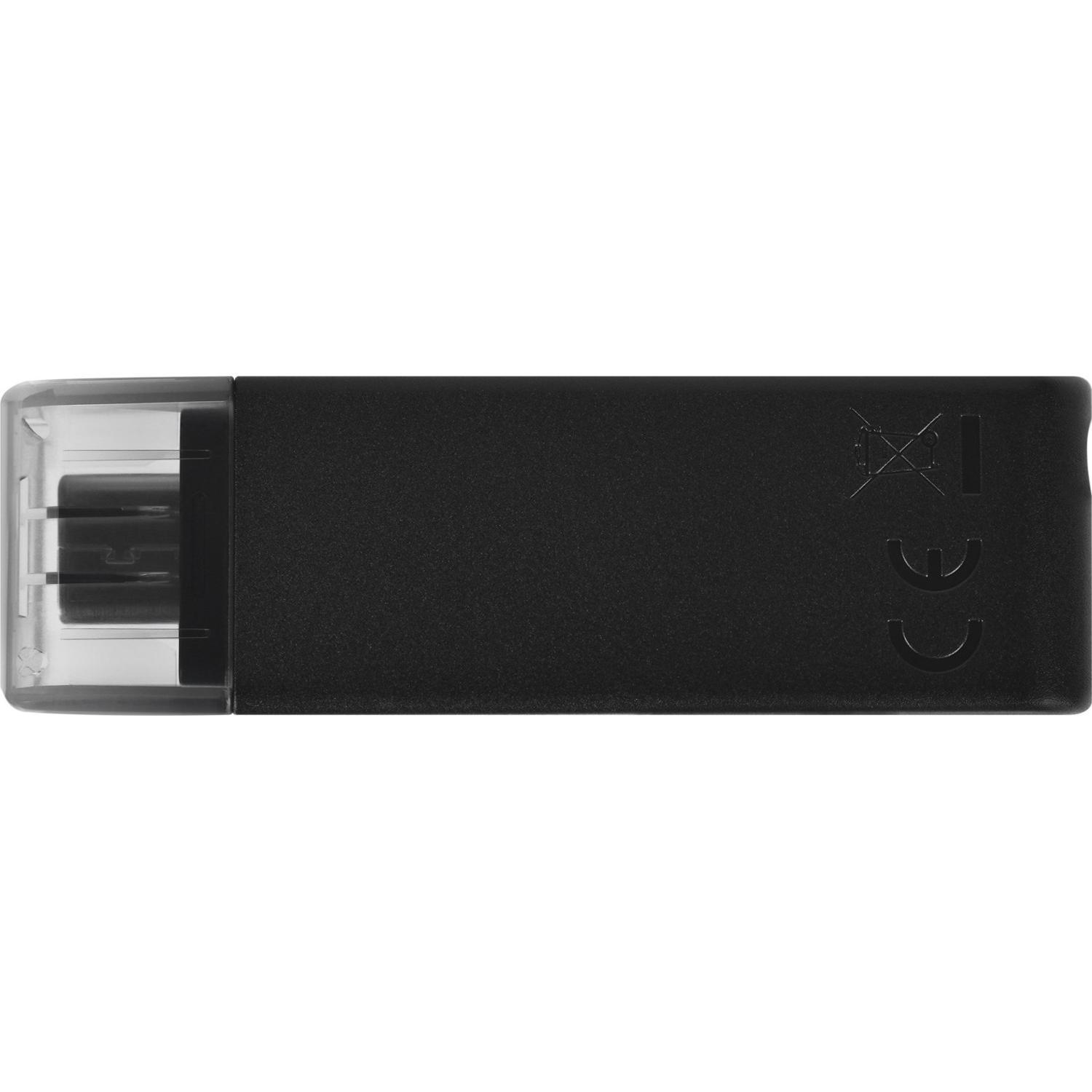 Kingston DataTraveler 70 DT70/256GB, 256 ГБ, USB Type-C, USB 3.2 Gen 1, до 200 МБ/с, водонепроницаемый дизайн (DT70/256GB)