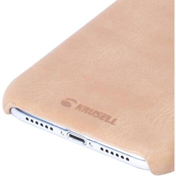 Krusell Sunne Cover Apple iPhone XS Max 61534, задняя крышка, светло-коричневый, кожзам, беспроводная зарядка (61534)