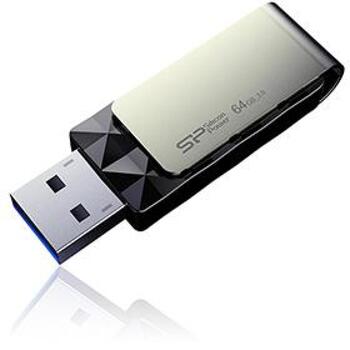 Silicon Power USB zibatmiņas disks Blaze B30 SP008GBUF3B30V1K, 8 GB, USB Type-A, sudraba, rotējošs, plastmasa/metāls (SP008GBUF3B30V1K)