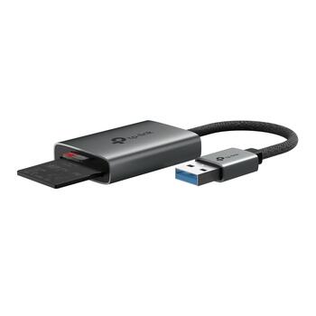 Tp-Link USB 3.0 кардридер UA430, 2x2TB, 5Gbps, UHS-I до 200 MB/s, алюминиевый корпус (UA430)