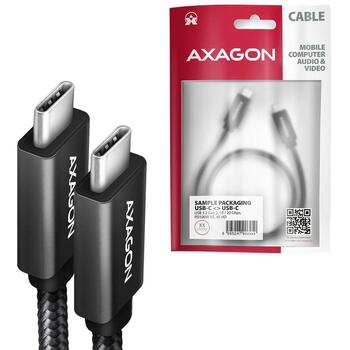 Axagon кабель USB-C к USB-C 0.5м 100W, 2 USB-C разъема, черный (BUCM32-CM05AB)
