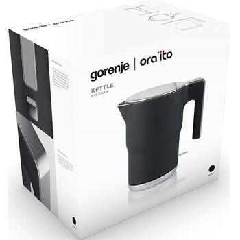 Gorenje Чайник Ora Ito дизайн K15ORAB, 2400 W, 1.5 L, Нержавеющая сталь, 360° поворотная база, Черный (K15ORAB)
