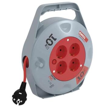 Emos Удлинитель P19510, 10 м, 4 розетки, 230 В, 10 А, PVC, IP20, H05VV-F3G, термозащита (P19510)