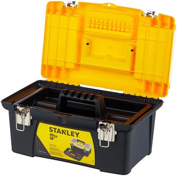 Stanley instrumentu kaste STST75787-1, 16.8l, 8kg, 2 noņemami organizētāji, noņemams paliktnis, metāla aizbīdnis, kompakta (STST75787-1)