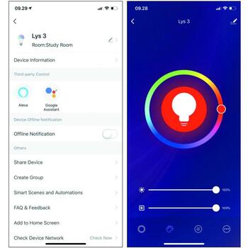 Denver RGB spuldze SHL-350 118141000000, 9w, E27, 806lm, 2700K, vadība ar Denver Smart Home, savietojama ar Alexa/Google (118141000000)
