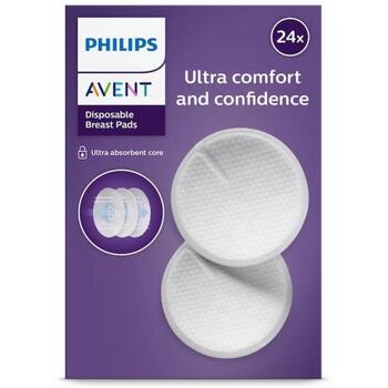 Philips Avent одноразовые прокладки для бюстгальтера SCF254/24, 24 шт., 130x2 мм, супервпитывающие, защита от протекания, дышащие (SCF254/24)