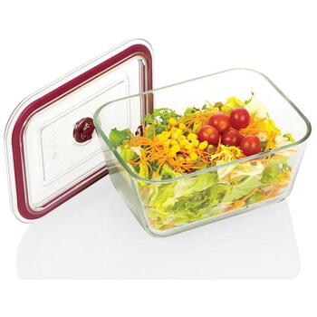 Jata Контейнер для еды HREC4200, 500ml, 14cm, 10cm, 7cm, Силикон, Стекло, Крышка с вакуумной функцией (HREC4200)