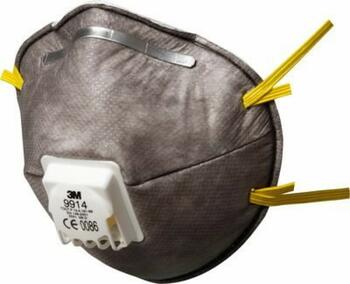 3M Респиратор FFP1 T9914, 0.031кг, активированный угольный слой, клапан 3M™ Cool Flow™, прочный дизайн, упаковка 10 шт. (T9914)