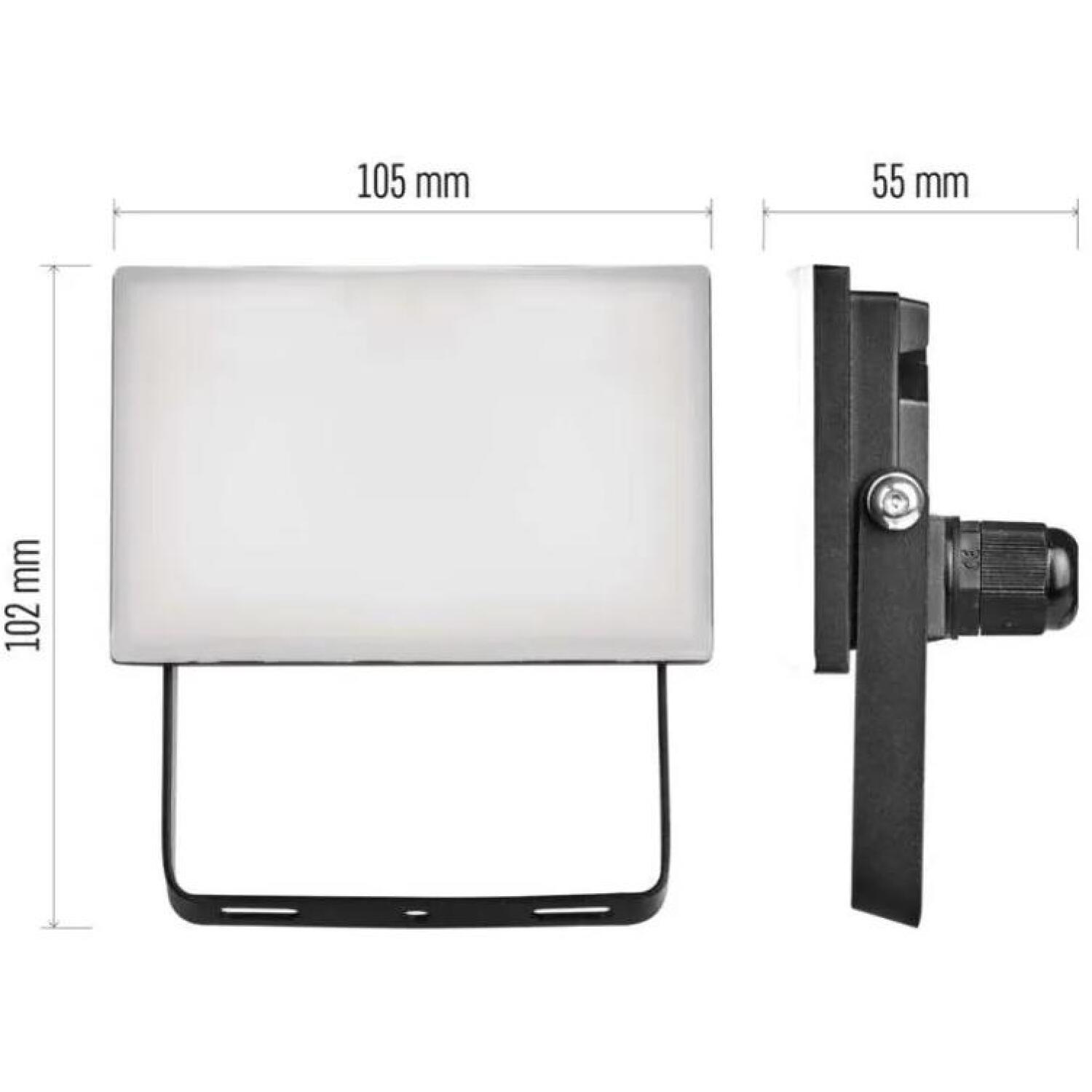 Emos LED прожектор TAMBO ZS2512, 10 W, 1000 lm, IP65, черный, 50 mA, 220-240 V, 25 000 ч, алюминий, 120°, 4 000 K (ZS2512)