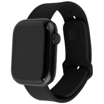 Fixed Sporta siksniņu komplekts Apple Watch FIXSST2-434-BK, 170-235 mm, melns, silikons, 42/44/45/46 mm (FIXSST2-434-BK)