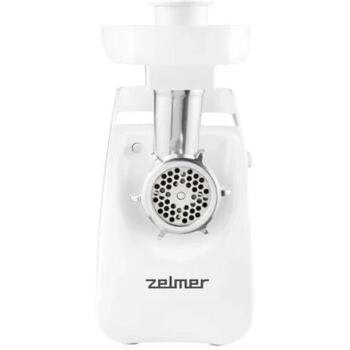 Zelmer ZMM9802B мясорубка, 70504991P, 2200 Вт, 3 кг/мин, 3 решетки, реверс, насадка для колбас, белый (70504991P)