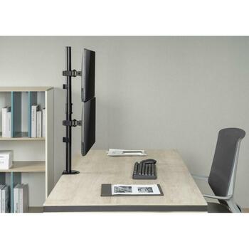 Gembird LCD monitors stiprinājuma roka MA-D2-02, 2 monitori, 17-32'', 9 kg, VESA 75 x 75/100 x 100, melna (MA-D2-02)