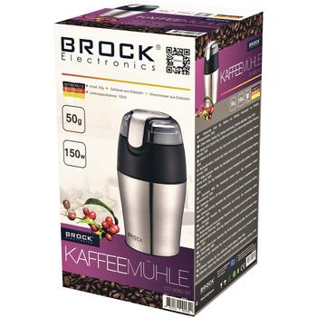 Brock CG 4050 SS кофемолка, 150 Вт, 50 г, корпус и лезвие из нержавеющей стали (CG 4050 SS)