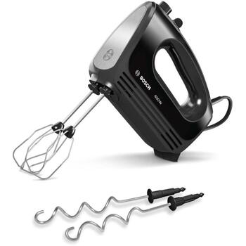 Bosch Rokas mikseris MFQ2420B, 400 W, 4 ātrumi, turbo režīms, melns, nerūsējošā tērauda piederumi (MFQ2420B)