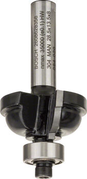 Malu frēze HM R=6,3mm, l=14mm,kāts 8mm, Rokas frēzēm, malu frēzēm PROFILU FRĒZE STANDARD FOR WOOD, 2608628356, BOSCH (2608628356)