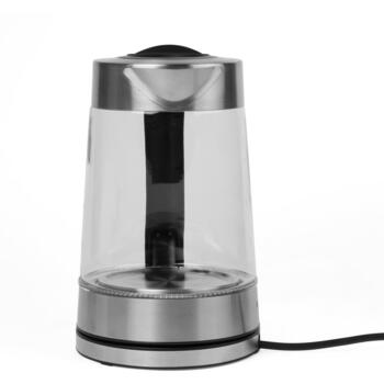 Salter Чайник из стекла с изменением цвета EK5078SSFVDE, 2200 W, 1.7 л, 360° поворот, LED подсветка, автоотключение (EK5078SSFVDE)