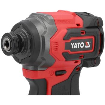 Yato ударная отвертка YT-82798, 18В, 1/4'', 230Нм, 4Ач, 4 скорости, 3000 уд/мин, Li-ion, бесщеточный двигатель, LED подсветка (YT-82798)