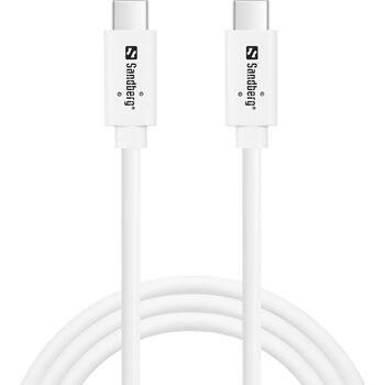 Sandberg USB-кабель 136-53, 1м, 10 Гбит/с, 100W PD, USB Type-C разъем, USB Type-C разъем (136-53)