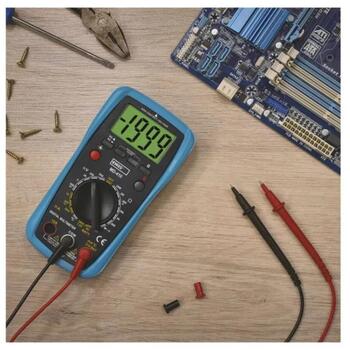 Emos Мультиметр MD-410 M3691, 168x83x35mm, 20mA-10A AC/DC, 200mV-300V AC/DC, 3,5 цифровой дисплей, акустический сигнал (M3691)