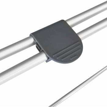 Jata Сушилка для белья HTEN2375, 20м, 1.7кг, алюминий, серый, напольная, 12 боковых зажимов, внутри/снаружи (HTEN2375)