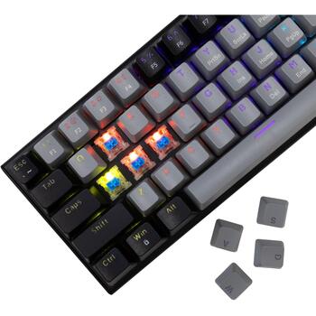 White Shark Клавиатура WAKIZASHI-2-US-G-B-BLUE.SW, механическая, 63 клавиши, USB, 1.5м, подсветка, синие переключатели (WAKIZASHI-2-US-G-B-BLUE.SW)