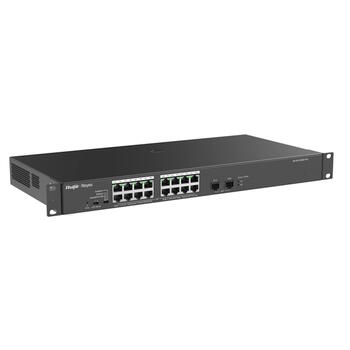 Ruijie Reyee RG-ES118GS-P | 18-портовый Гигабитный Неуправляемый PoE Коммутатор (247W) — Чёрный Корпус (RG-ES118GS-P)