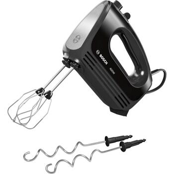 Bosch Rokas mikseris MFQ2420B, 400 W, 4 ātrumi, turbo režīms, melns, nerūsējošā tērauda piederumi (MFQ2420B)