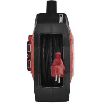 Emos Уличная удлинительная катушка P08215, 15 м, 4 розетки, 230 В, 13 А, IP44, LED 20 Вт/1600 лм/6500 K (P08215)