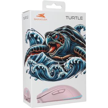 Baracuda TURTLE BGM-124 TURTLE-P, беспроводная мышь, 3200 DPI, 6 кнопок, 95 г, RF 2.4 ГГц, 125 Гц, розовая (TURTLE-P)