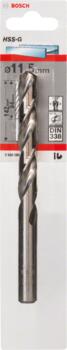 HSS-G urbji metālam 11,5mm, 1gab., Urbjmašīnām/skrūvgriežiem HSS SLĪPĒTS SPIRĀLVEIDA URBIS, 2608585939, BOSCH (2608585939)