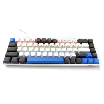 Media-Tech MT1259 Red Core MX60, механическая клавиатура, 68 клавиш, 1.6м, USB, белый/серый/синий, подсветка (MT1259)