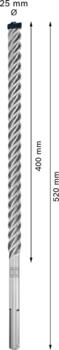 SDS-max-8X urbis 25 x 400 x 520 mm, Perforatora urbjiem EXPERT SDS MAX-8X TRIECIENURBIS PERFORATORIEM, 2608900241, BOSCH (2608900241)