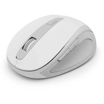 Hama беспроводная оптическая мышь WM-400 001730780000, 1600 DPI, 2.4 ГГц, 10 м, 6 кнопок, USB Type-A, эргономичная, тихая, белая (001730780000)