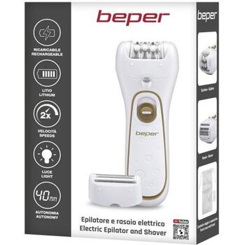 Beper эпилятор 3BEPI001, 2 функции, 2 скорости, 90мин зарядка, 40мин автономная работа, свет, 2 насадки, дорожный чехол (3BEPI001)