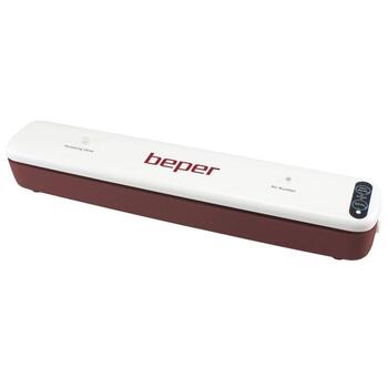 Beper Вакуумный упаковщик P102CON001, 85W, 5x25x30см пакеты, белый, красный, ручной режим, насадки для контейнеров (P102CON001)