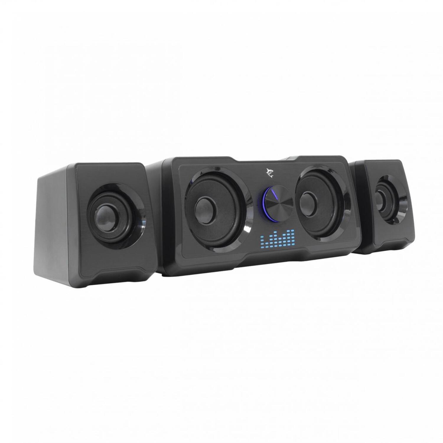 White Shark Компьютерные колонки MOOD-B, 16W, 150-20000Hz, 2.2 Стерео, 85dB, 5V, 3.5mm Audio, USB 2.0, радужный эффект (MOOD-B)