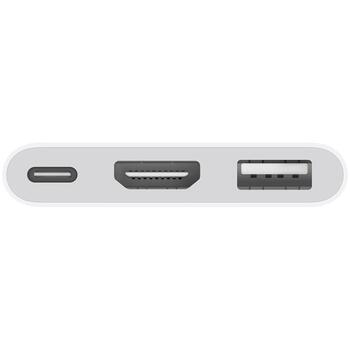 Apple USB-C цифровой AV мультипортовый адаптер MW5M3ZM/A, 3840x2160 60Hz, USB-C male, HDMI female, USB female, белый (MW5M3ZM/A)