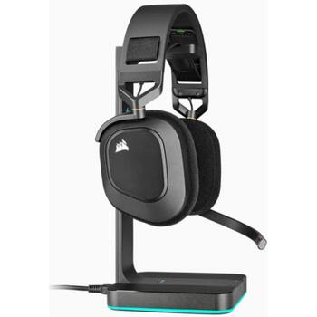 Corsair spēļu austiņas HS80 RGB CA-9011235-EU, 50 mm, 32 Ohm, 20-40000 Hz, 2.4 GHz, 20 h, Dolby Atmos, RGB, mikrofons (CA-9011235-EU)