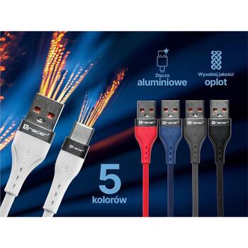 Tracer USB кабель TRAKBK47486, 1м, USB A, USB Type-C, 48W, 2.4A, 480Mbit/s, черный (TRAKBK47486)