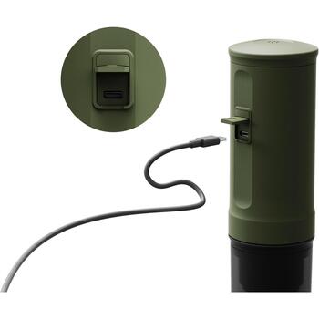Outin портативная кофемашина A000002, 10W, 0.7kg, 20bar, 0.08l, 7500mAh, 92°C, 180s, USB, 12V, 24V, темно-зеленый, автоматическая (OutinNanoGreen)