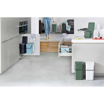 Brabantia Sort & Go мусорное ведро 129940, 25 л, пластик, с крышкой, для сортировки (129940)