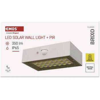 Emos LED светильник BRIXO ZG161S, 350 lm, 3,7 V, IP65, нейтральный белый, PIR датчик, 140° × 70° угол луча (ZG161S)