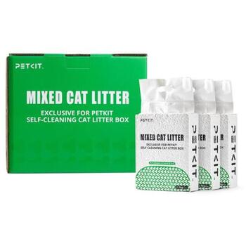 Petkit Кошачий наполнитель Mixed Litter 3bags, 7.50кг, 99% без пыли, 5x впитываемость влаги, плотное комкование (Mixed Litter 3bags)