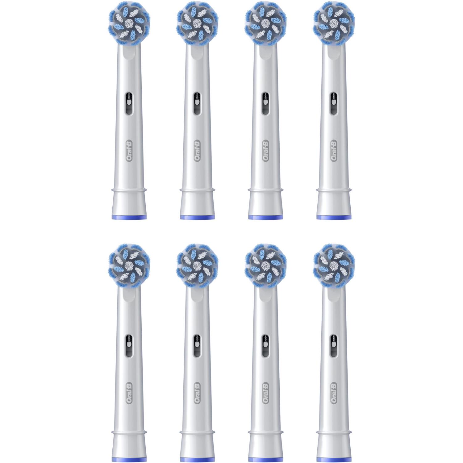 Oral-B Nomaināmas zobu birstes galviņas EB60X-8 Sensitive Clean Pro, 8 gab, balta, mīksta, pieaugušajiem (EB60X-8)