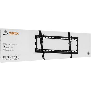 Sbox televizora kronšteins PLB-3446T-2, 37-80collas, 45kg, 200x200-600x400, melna, tērauds/plastmasa (PLB-3446T-2)